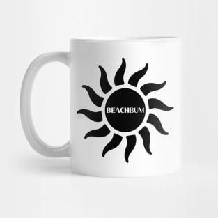 Beach Bum: Full Sun (Black) Mug